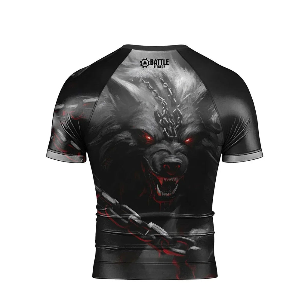 Chain Wolf Men's Short Sleeve Rash Guard