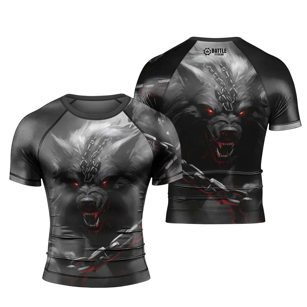 Chain Wolf Men's Short Sleeve Rash Guard