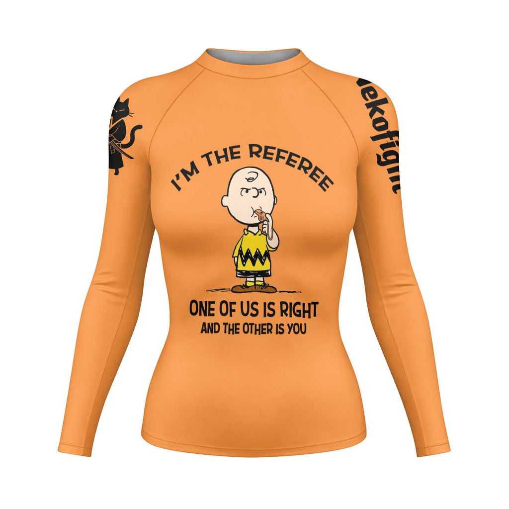 Charlie Referee Orange Rash Guard
