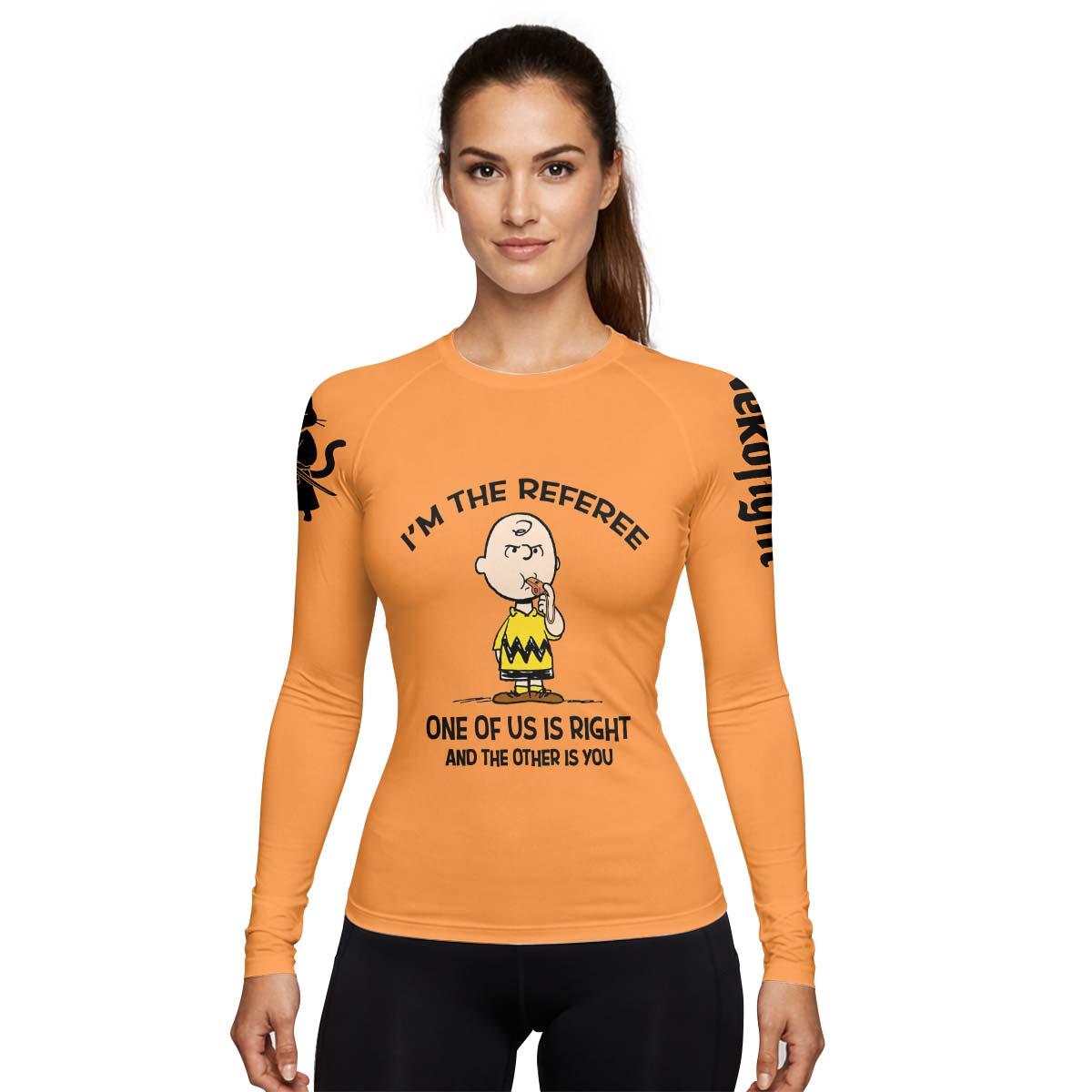 Charlie Referee Orange Rash Guard