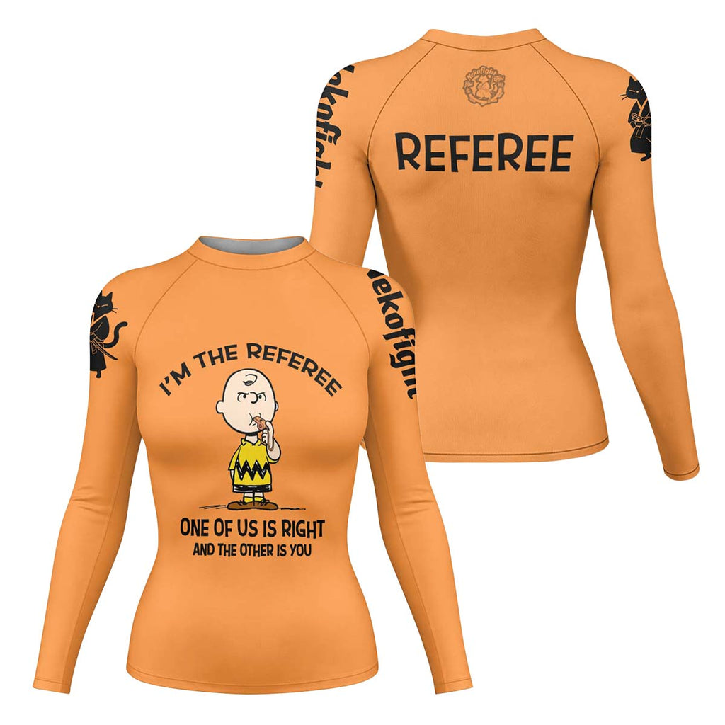 Charlie Referee Orange Rash Guard