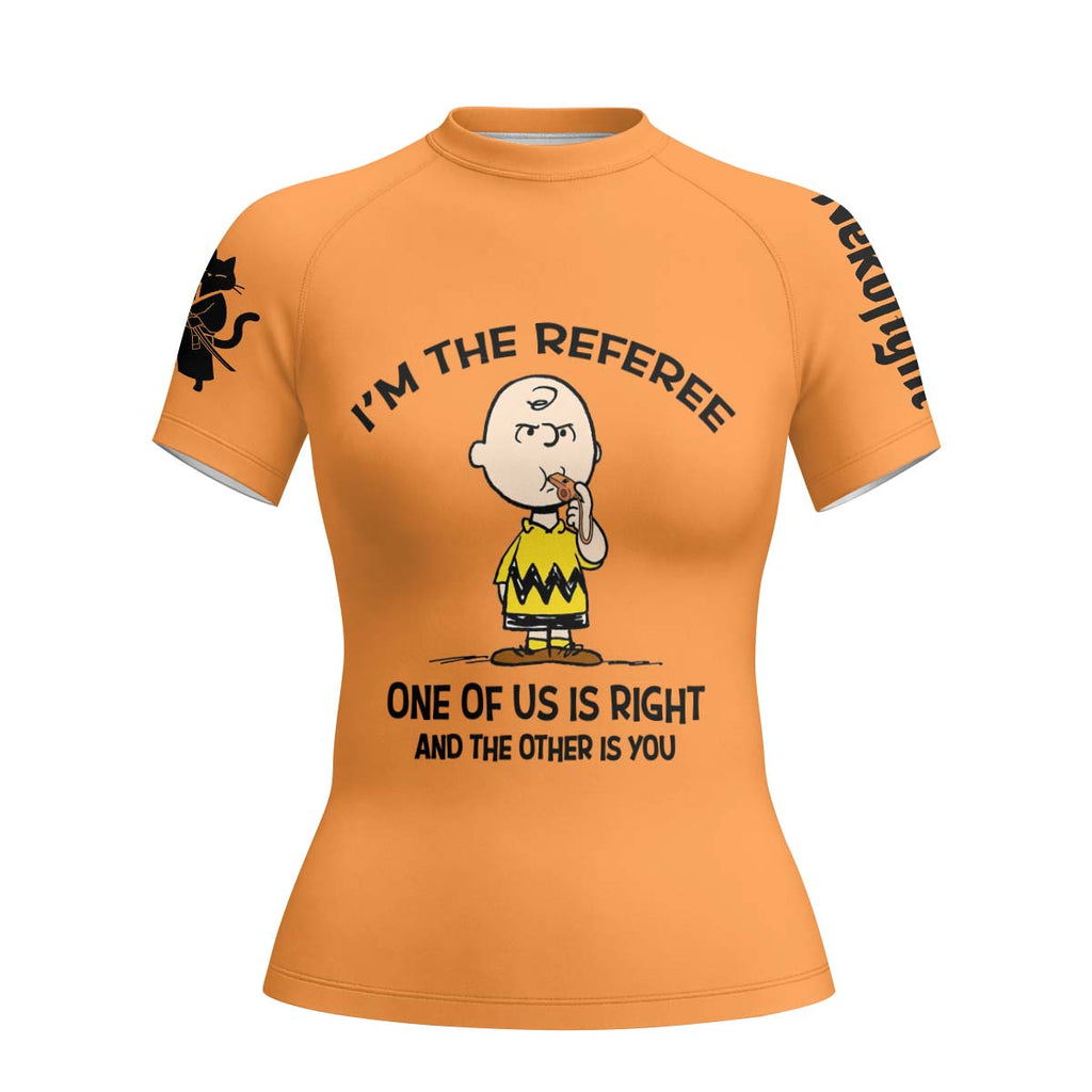 Charlie Referee Orange Rash Guard