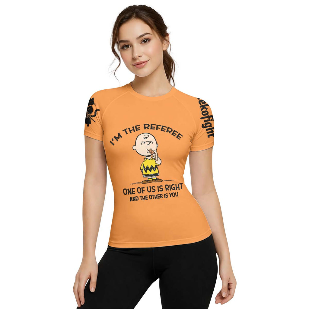 Charlie Referee Orange Rash Guard