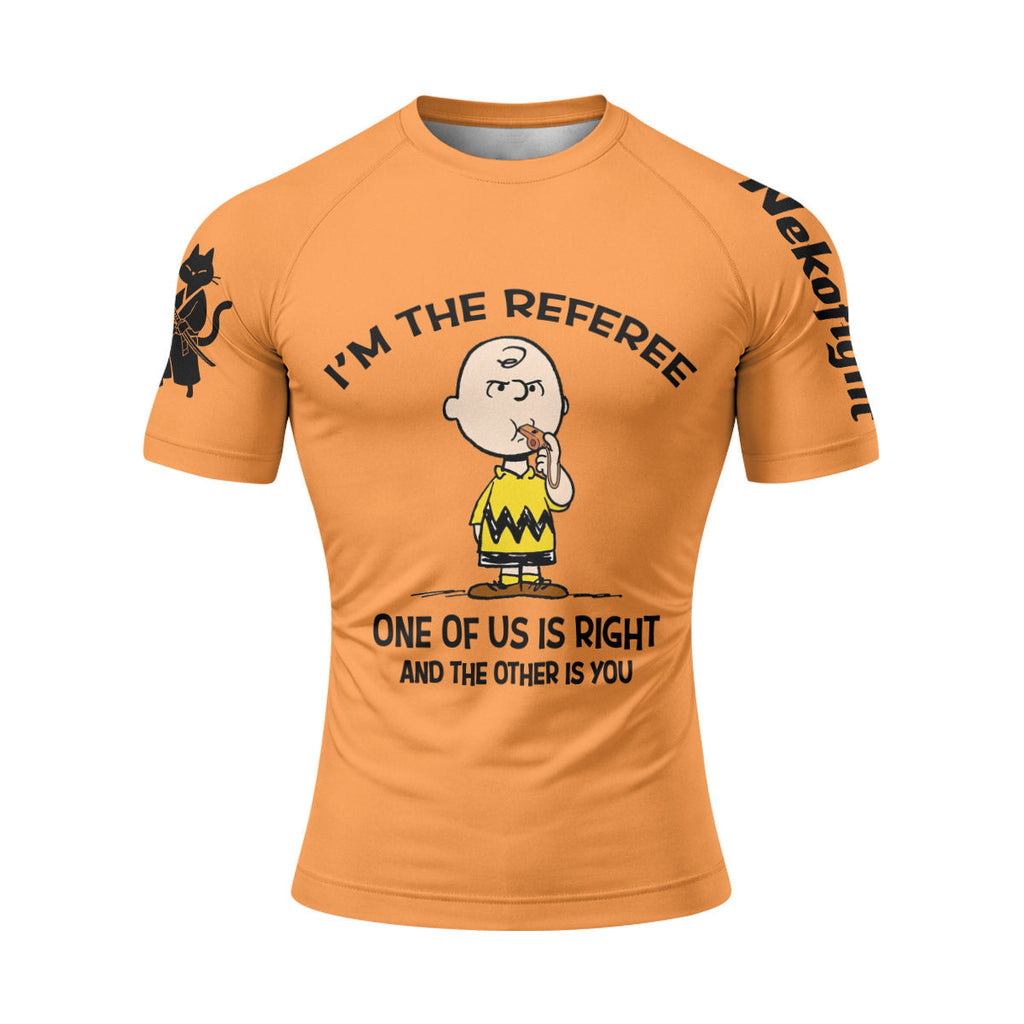 Charlie Referee Orange Rash Guard