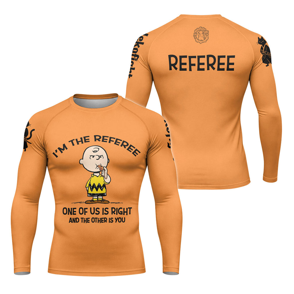 Charlie Referee Orange Rash Guard