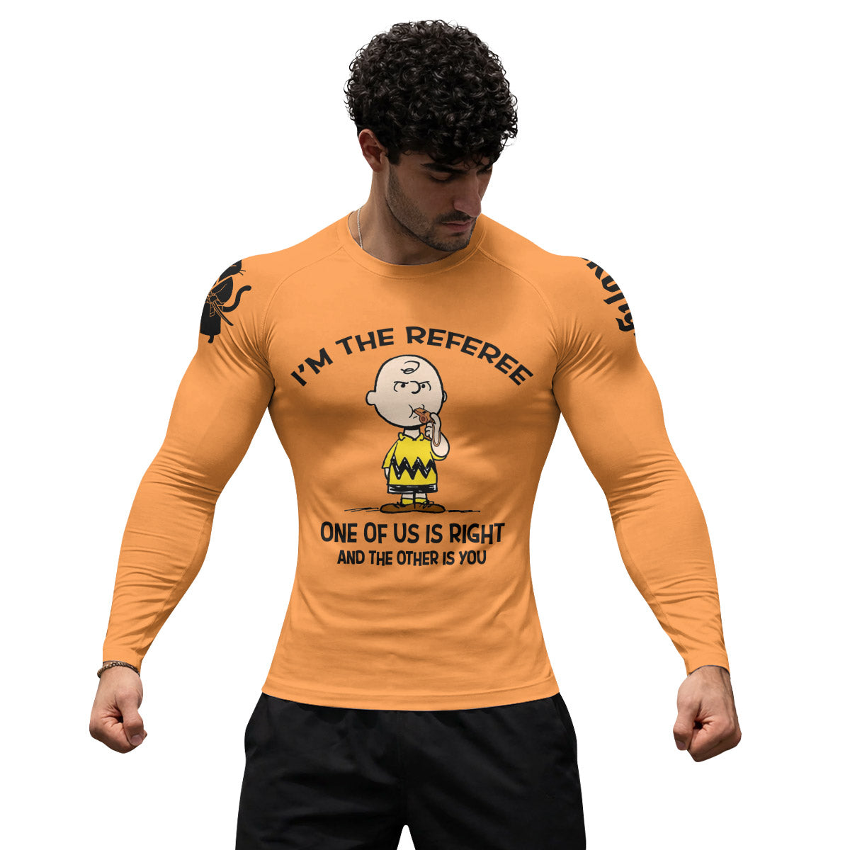 Charlie Referee Orange Rash Guard