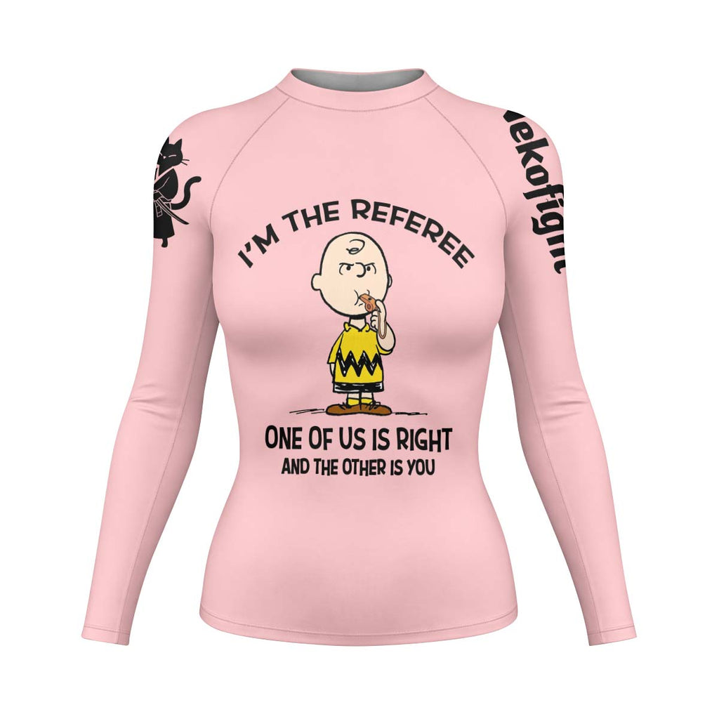 Charlie Referee Pink Rash Guard