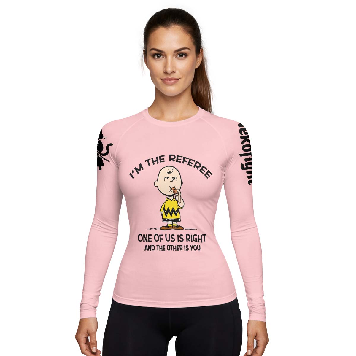Charlie Referee Pink Rash Guard