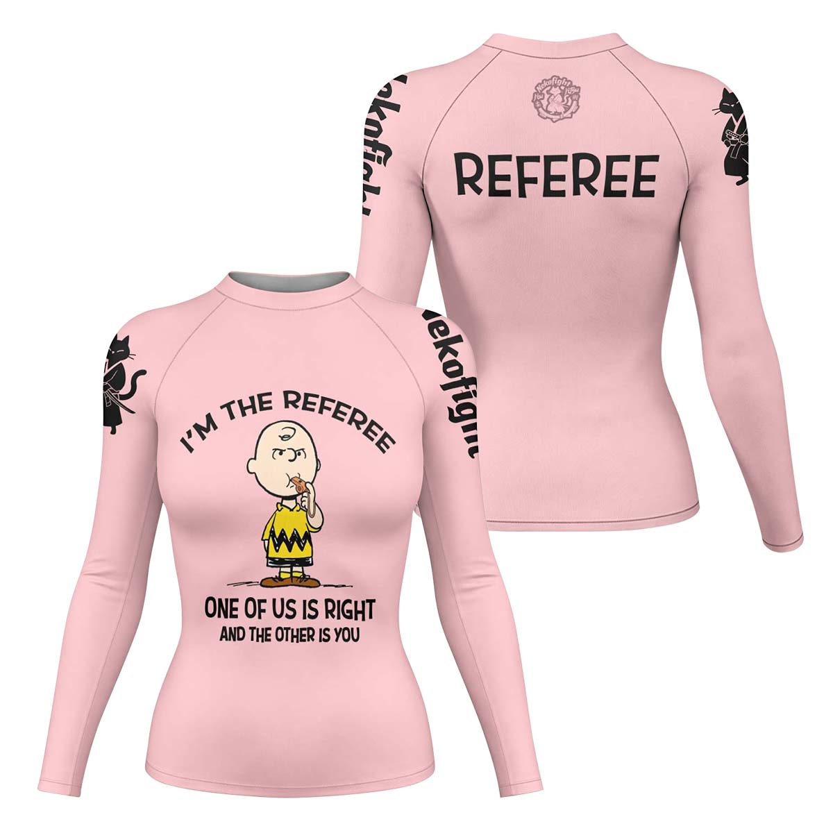 Charlie Referee Pink Rash Guard
