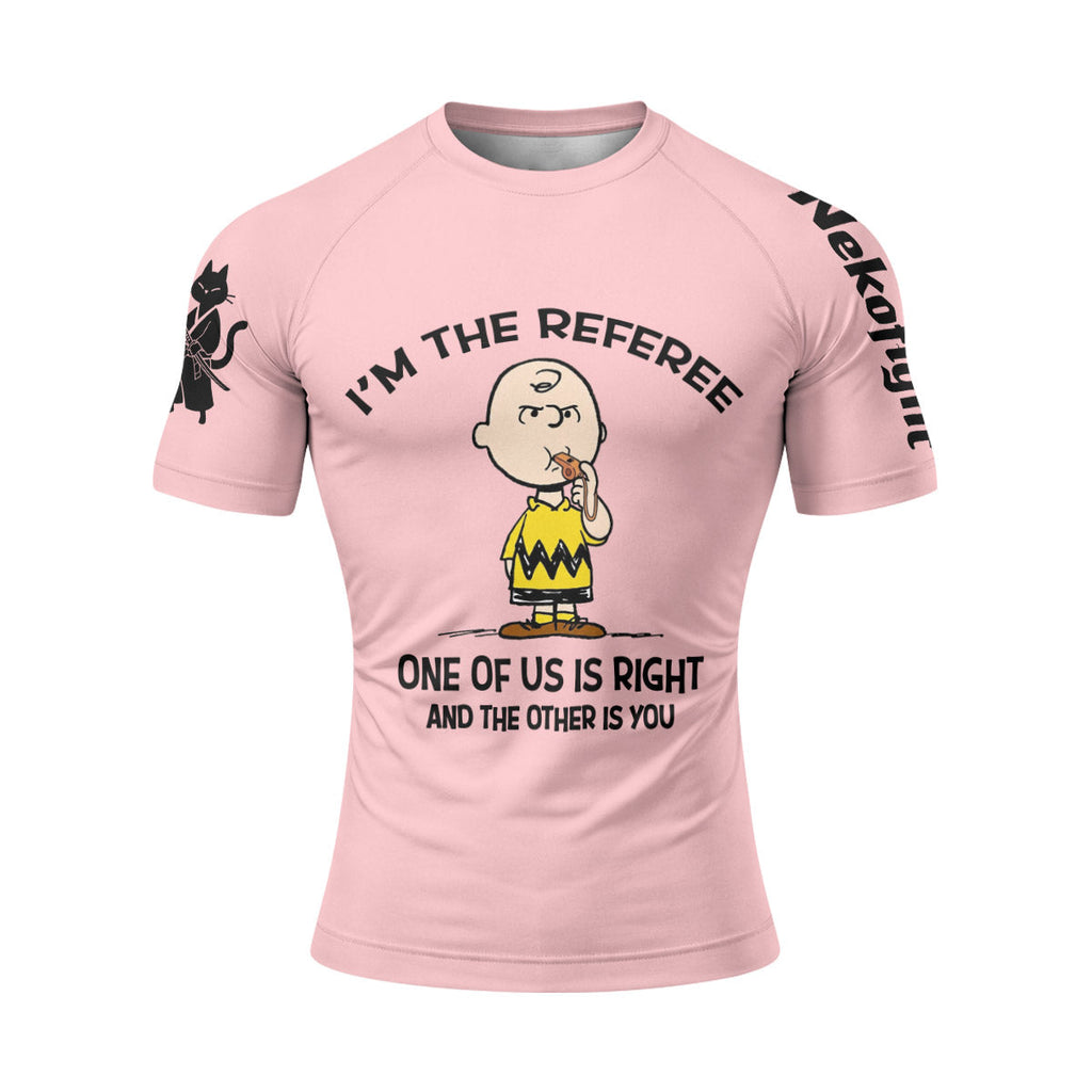 Charlie Referee Pink Rash Guard