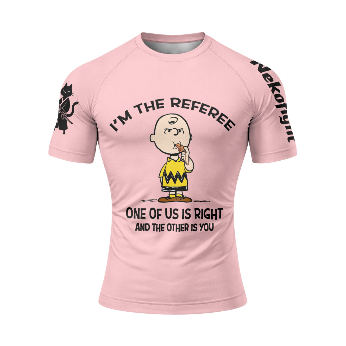 Charlie Referee Pink Rash Guard