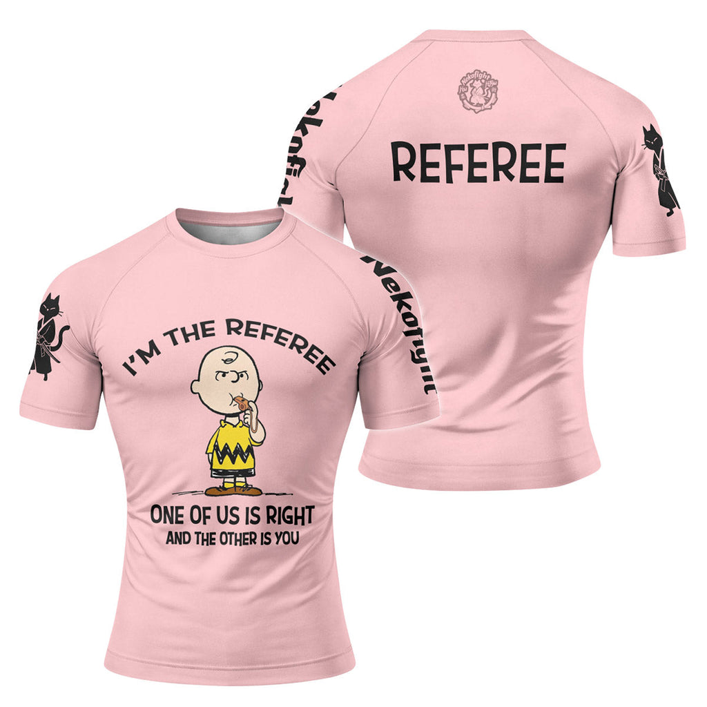 Charlie Referee Pink Rash Guard