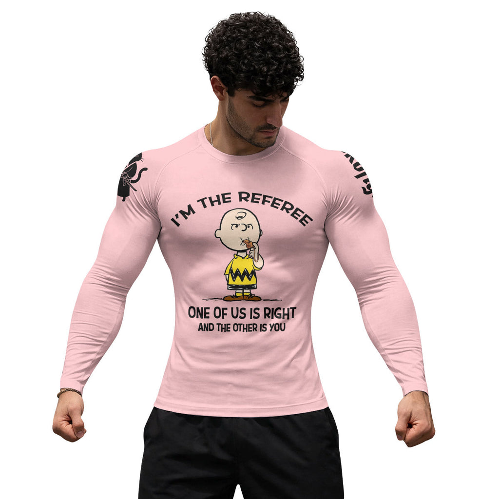 Charlie Referee Pink Rash Guard