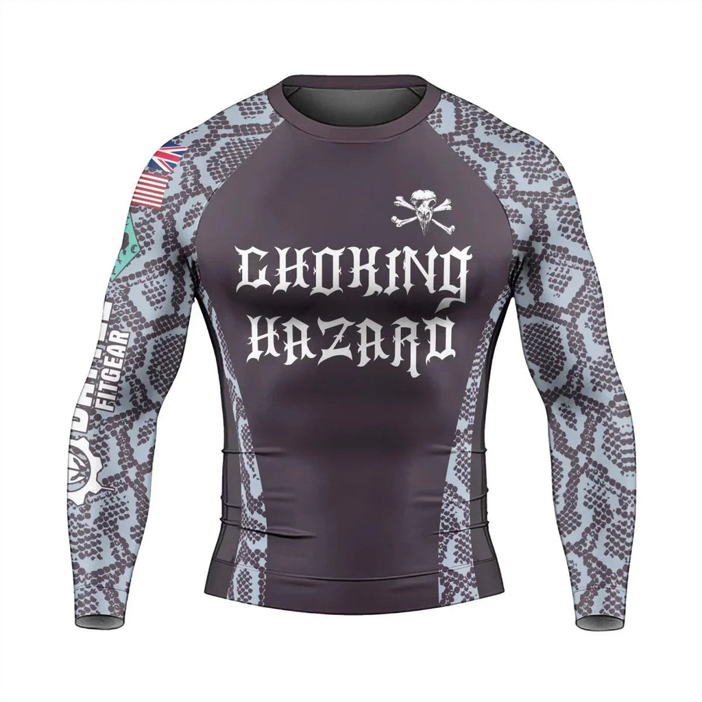 Choking Hazard Men's Long Sleeve Rash Guard