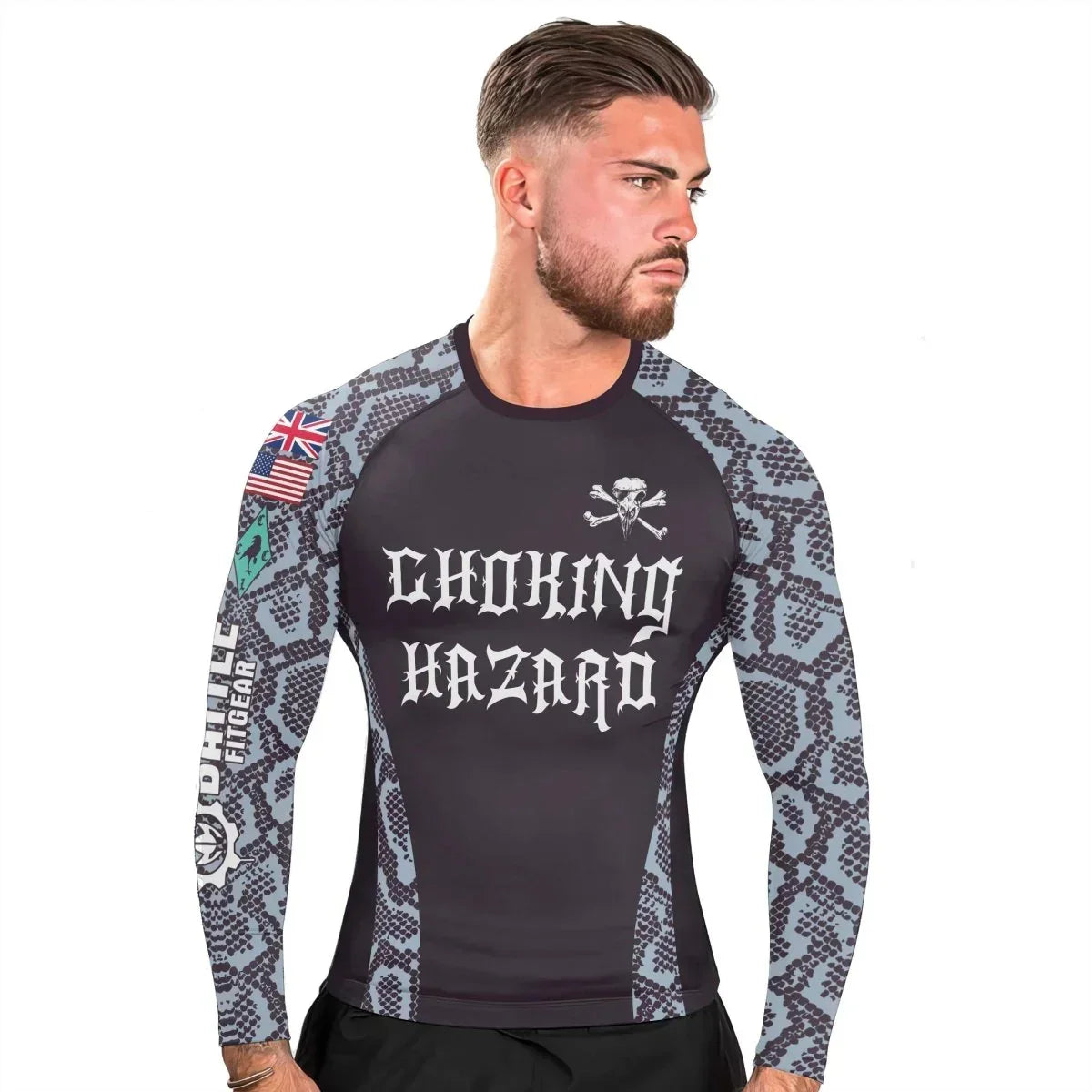 Choking Hazard Men's Long Sleeve Rash Guard
