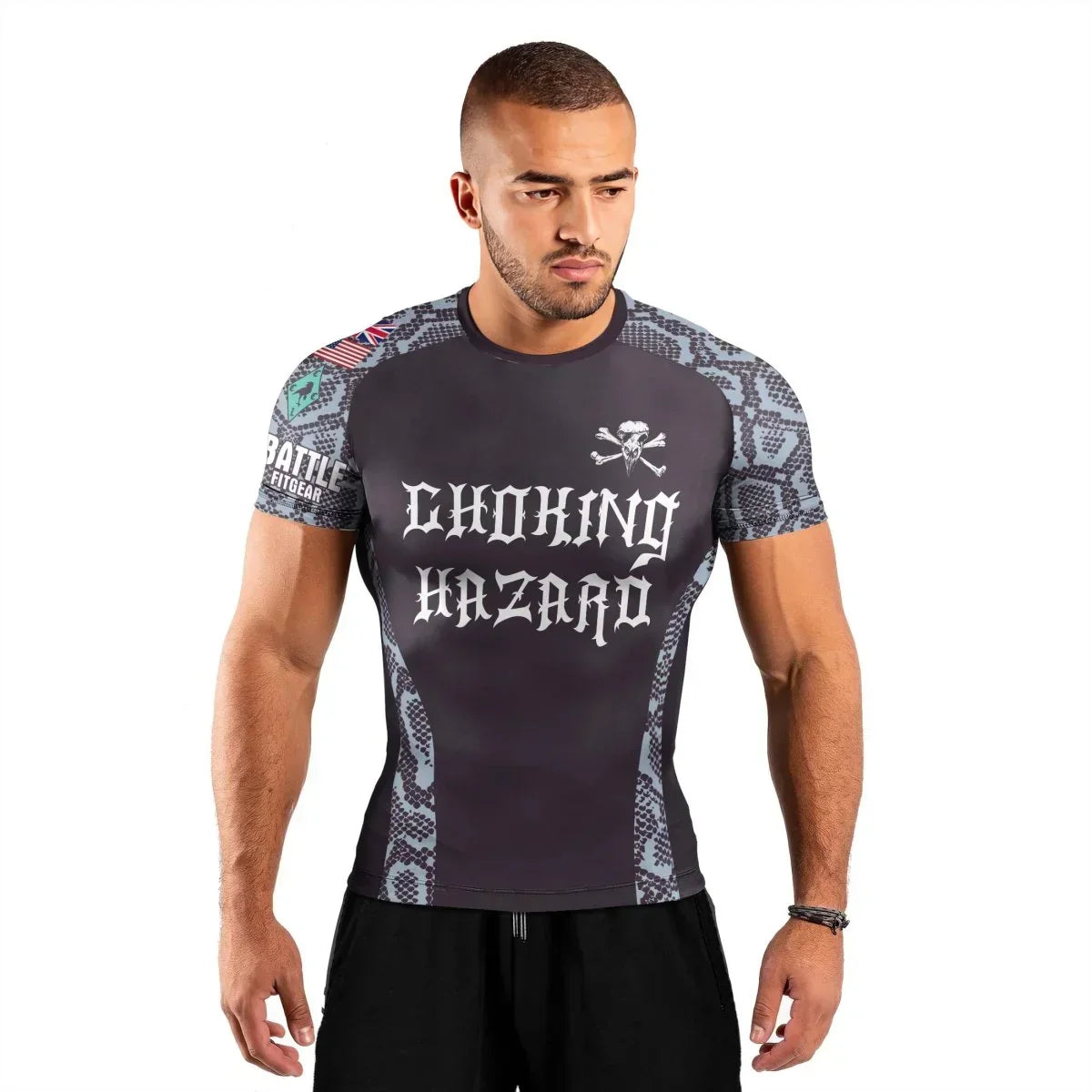 Choking Hazard Men's Short Sleeve Rash Guard