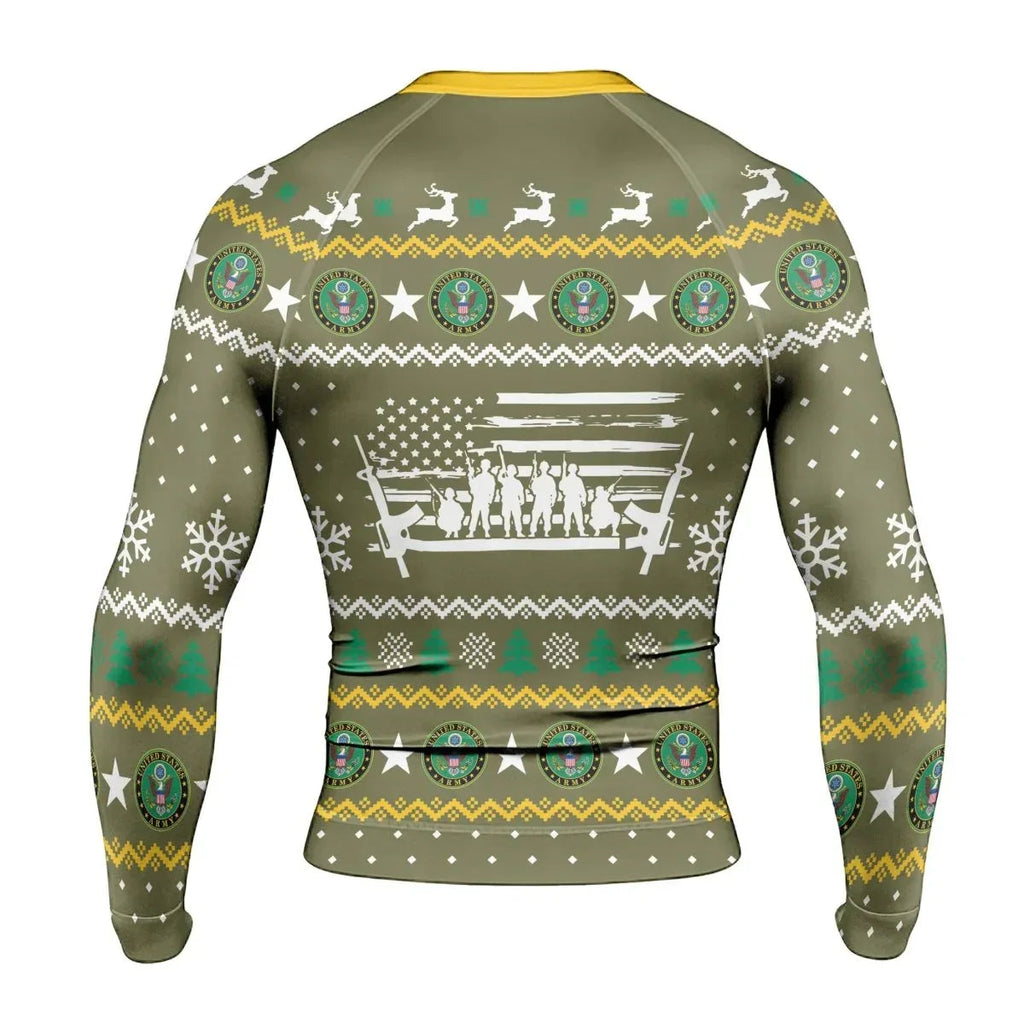 Christmas Army Men's Long Sleeve Rash Guard