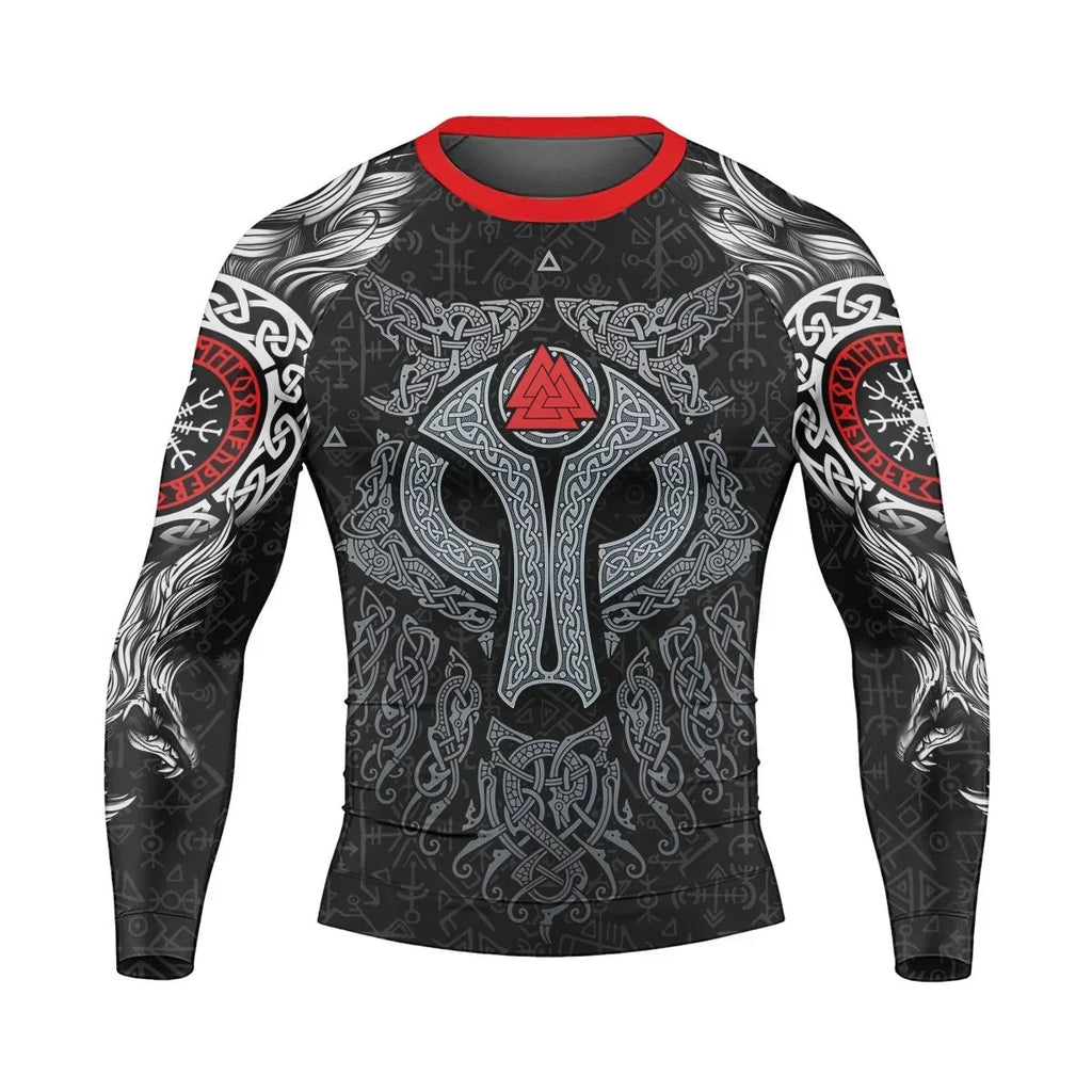 Cool Wolf Vegvisir Men's Long Sleeve Rash Guard
