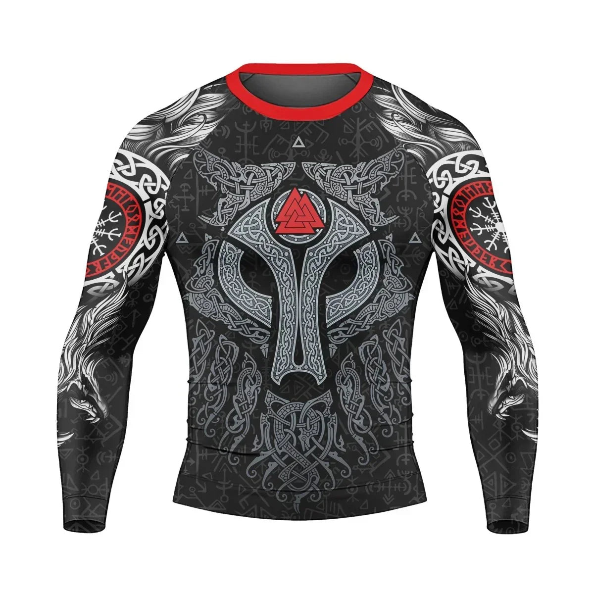 Cool Wolf Vegvisir Men's Long Sleeve Rash Guard