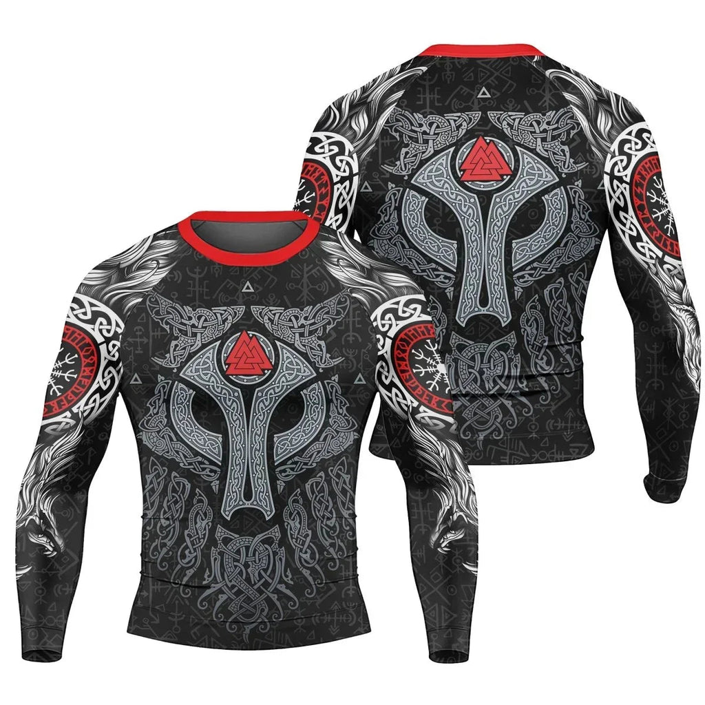 Cool Wolf Vegvisir Men's Long Sleeve Rash Guard