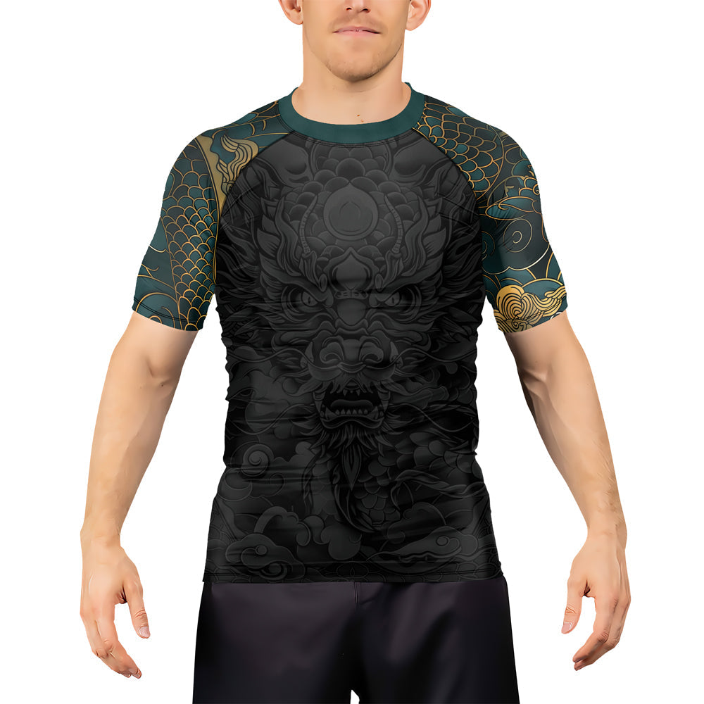 Rashninja Dragon Blaze Dominion Men's Short Sleeve Rash Guard