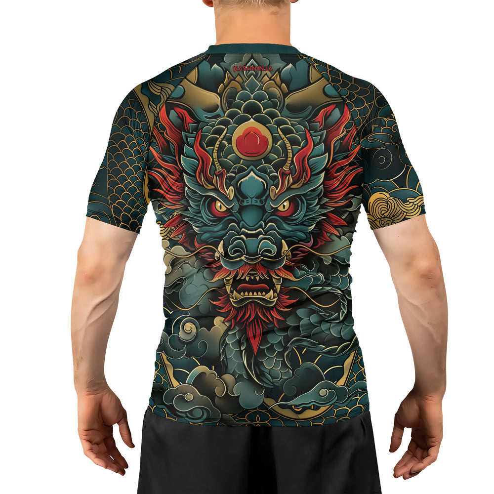 Rashninja Dragon Blaze Dominion Men's Short Sleeve Rash Guard