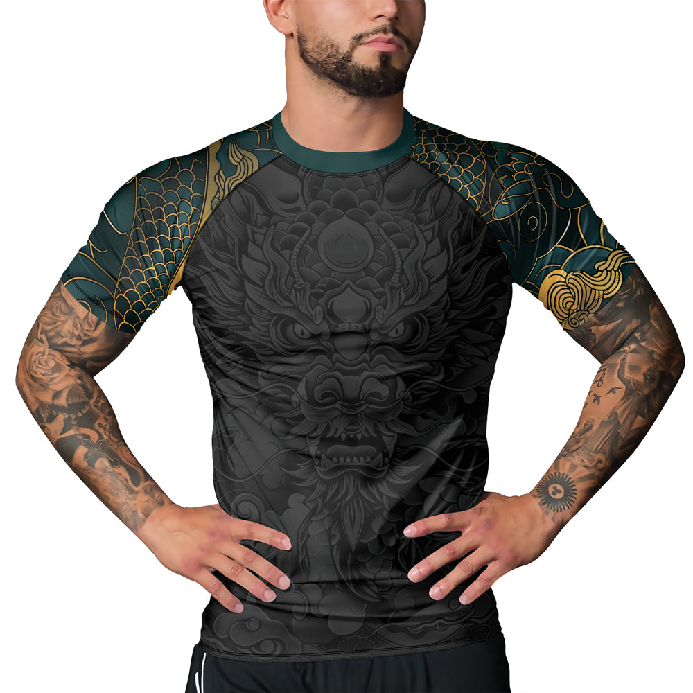 Rashninja Dragon Blaze Dominion Men's Short Sleeve Rash Guard