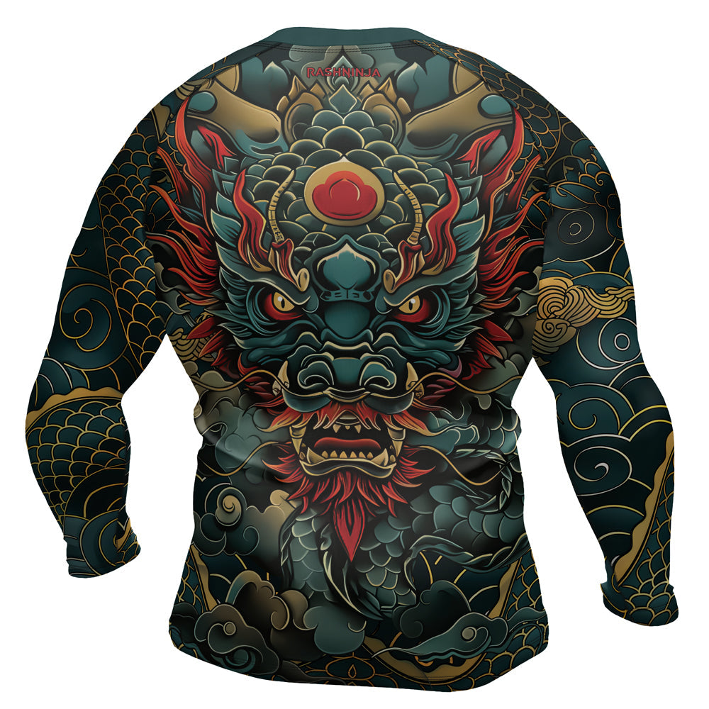 Rashninja Dragon Blaze Dominion Men's Long Sleeve Rash Guard