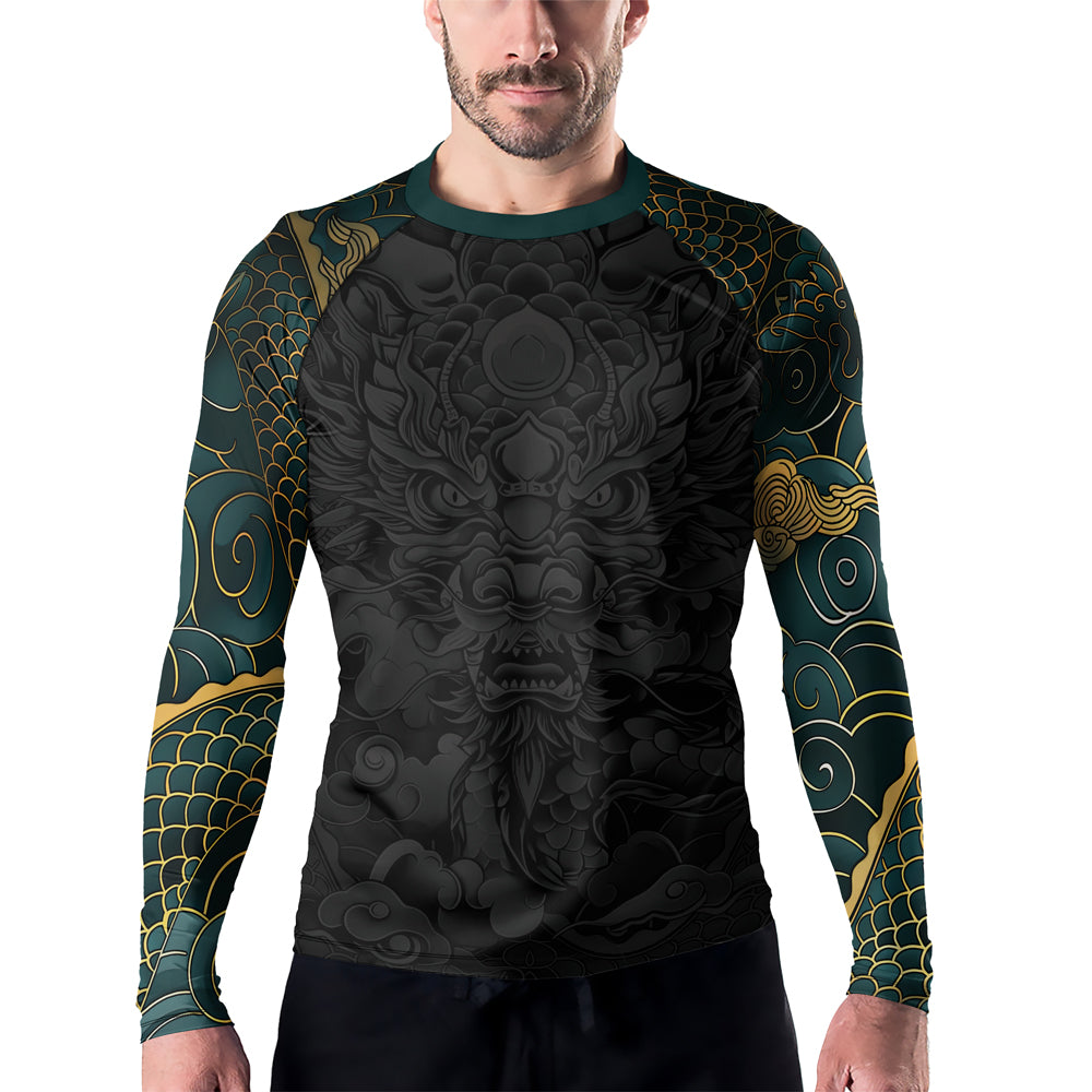 Rashninja Dragon Blaze Dominion Men's Long Sleeve Rash Guard