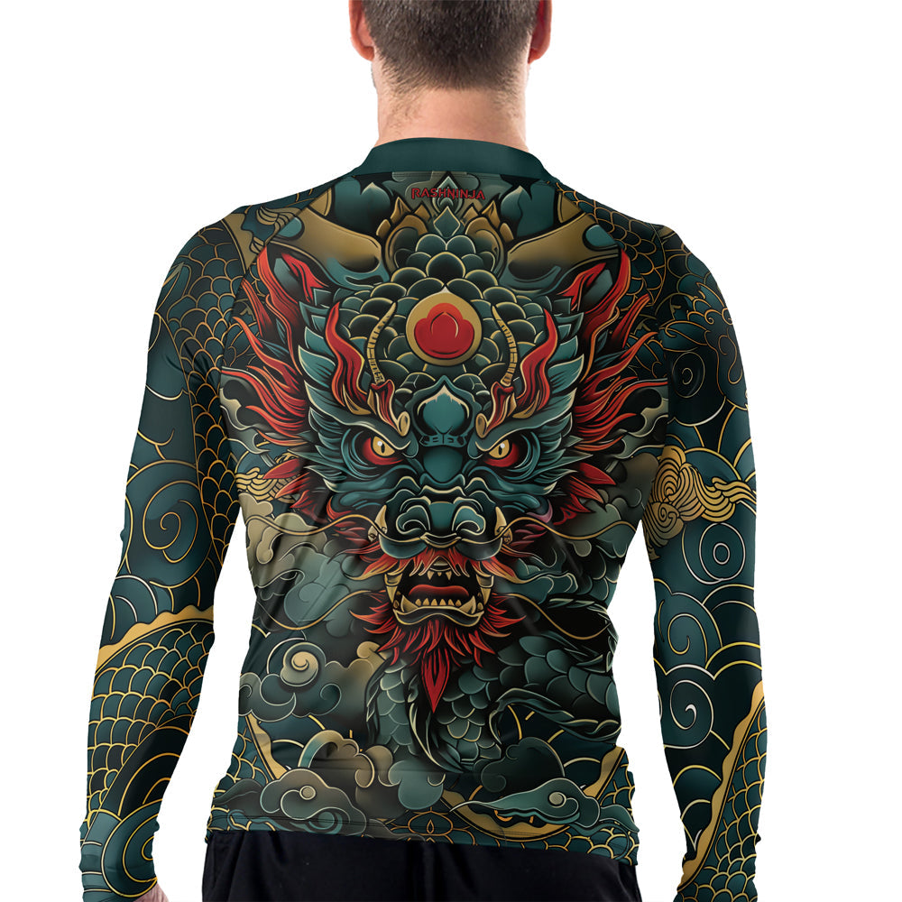 Rashninja Dragon Blaze Dominion Men's Long Sleeve Rash Guard