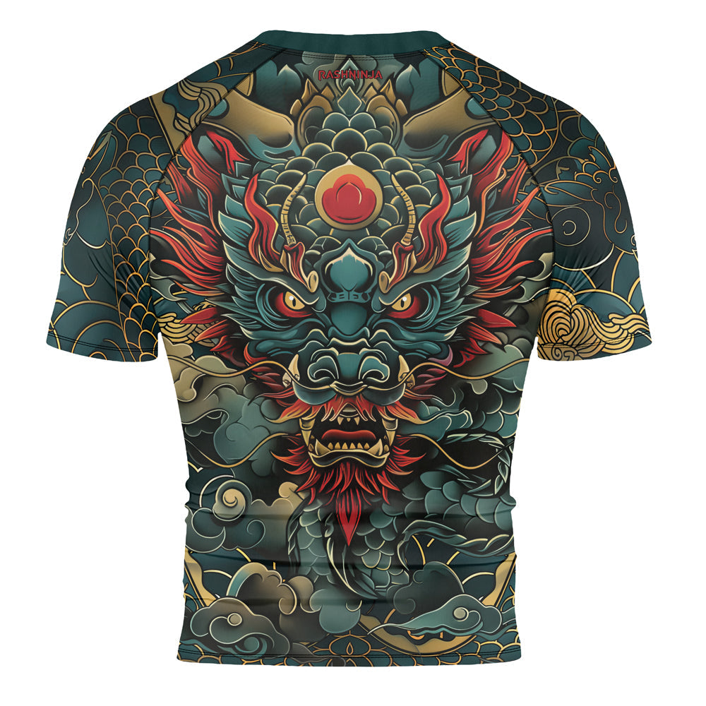 Rashninja Dragon Blaze Dominion Men's Short Sleeve Rash Guard