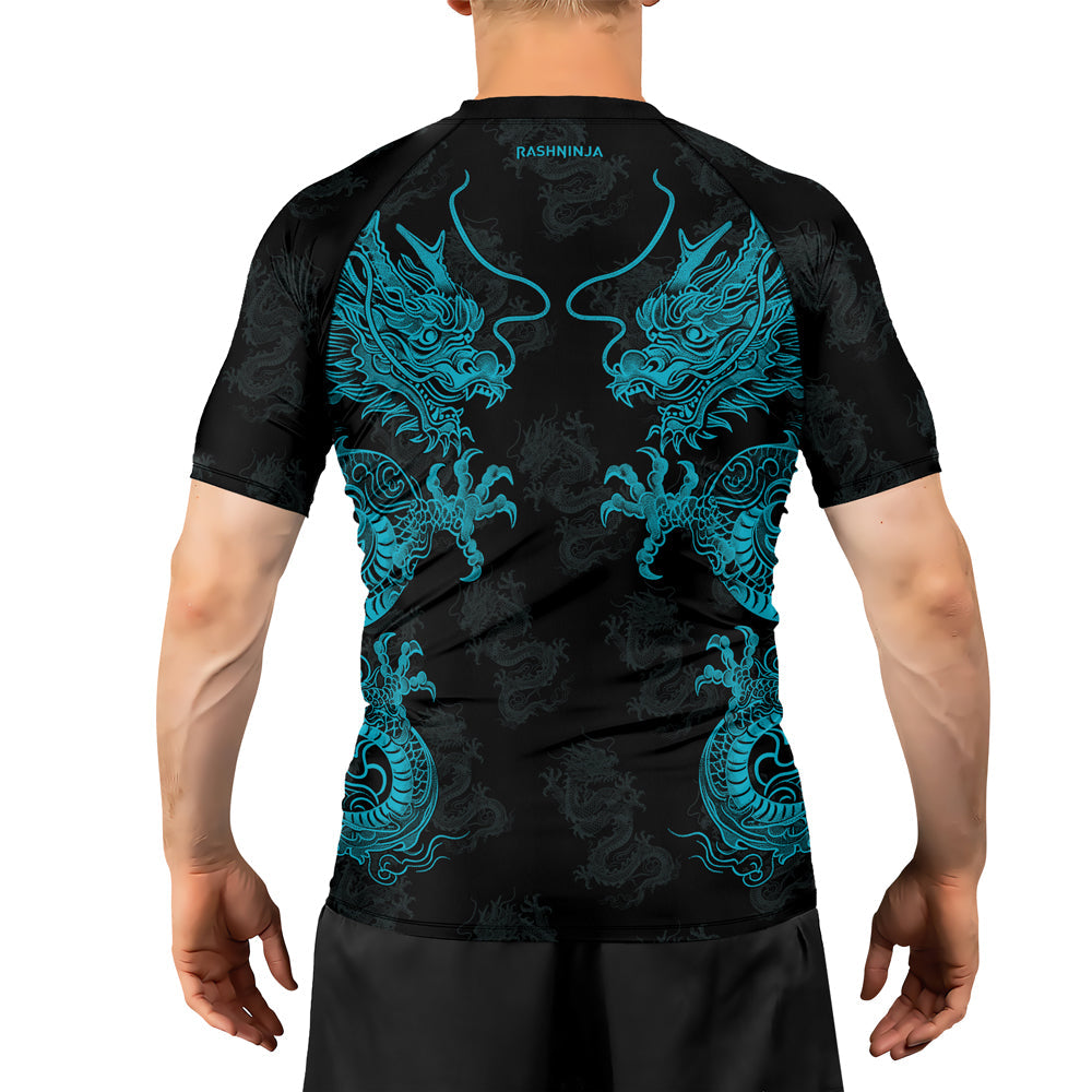 Rashninja Dragon Twilight Guardian Men's Short Sleeve Rash Guard