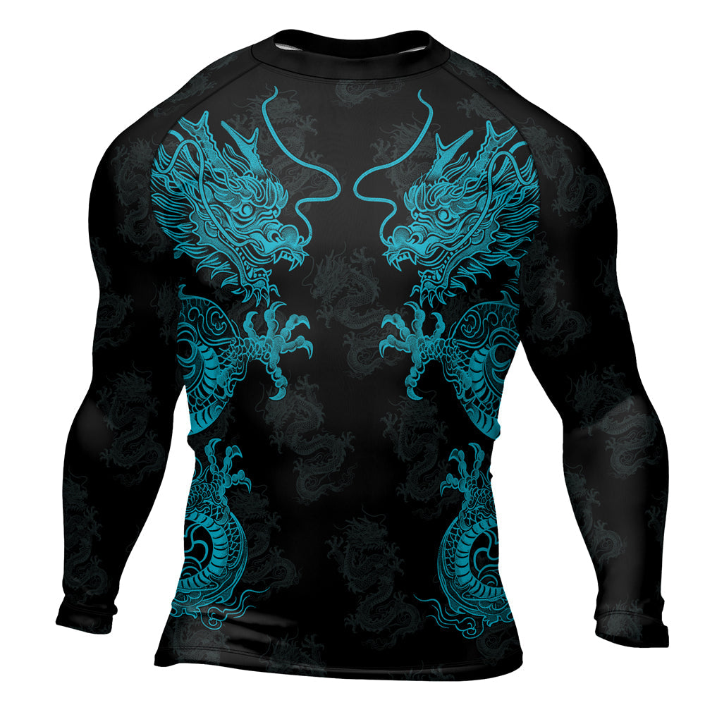 Rashninja Dragon Twilight Guardian Men's Long Sleeve Rash Guard
