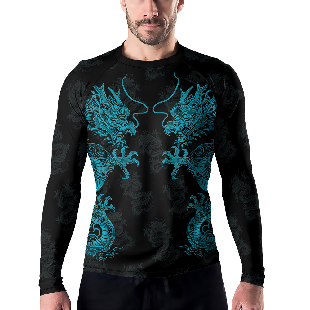 Rashninja Dragon Twilight Guardian Men's Long Sleeve Rash Guard