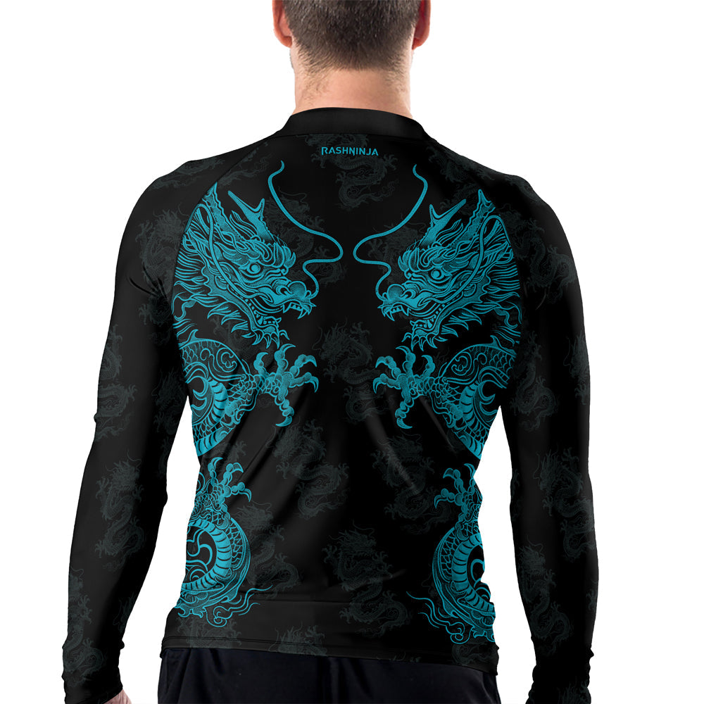 Rashninja Dragon Twilight Guardian Men's Long Sleeve Rash Guard