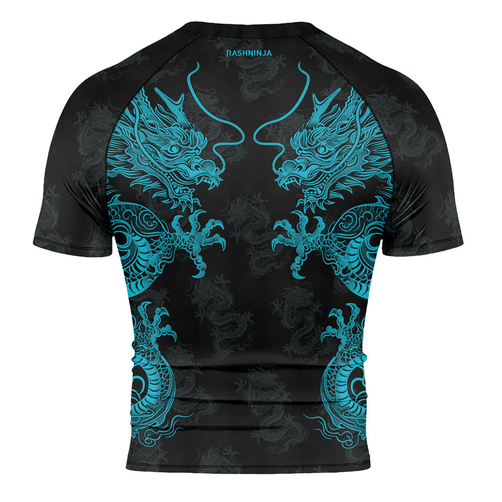 Rashninja Dragon Twilight Guardian Men's Short Sleeve Rash Guard