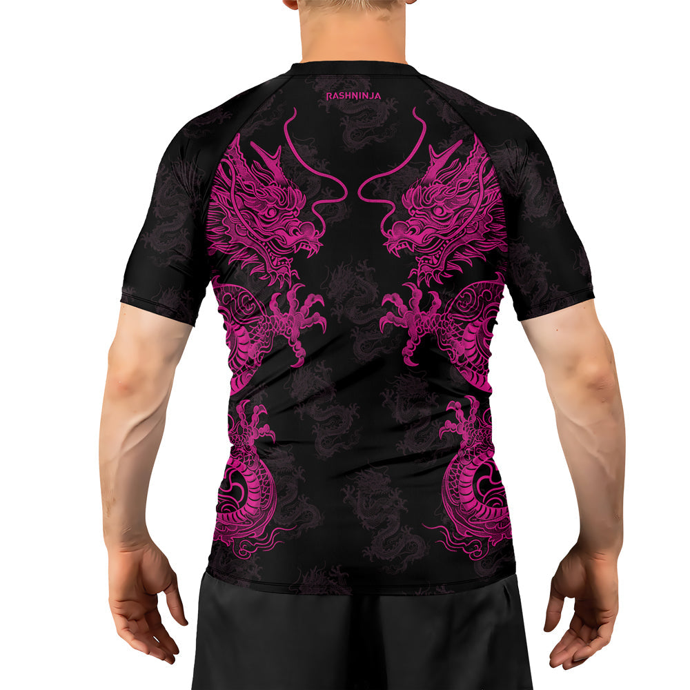 Rashninja Dragon Twilight Guardian Men's Short Sleeve Rash Guard
