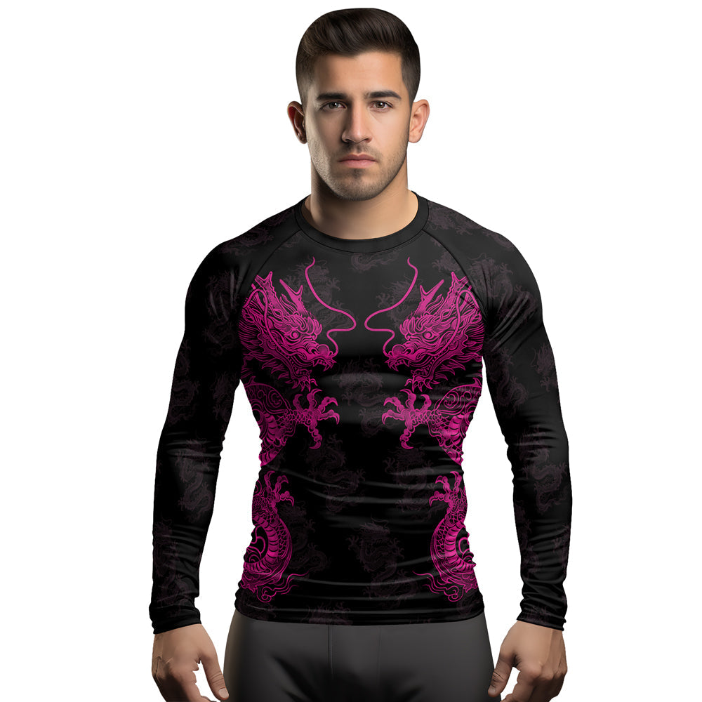 Rashninja Dragon Twilight Guardian Men's Long Sleeve Rash Guard