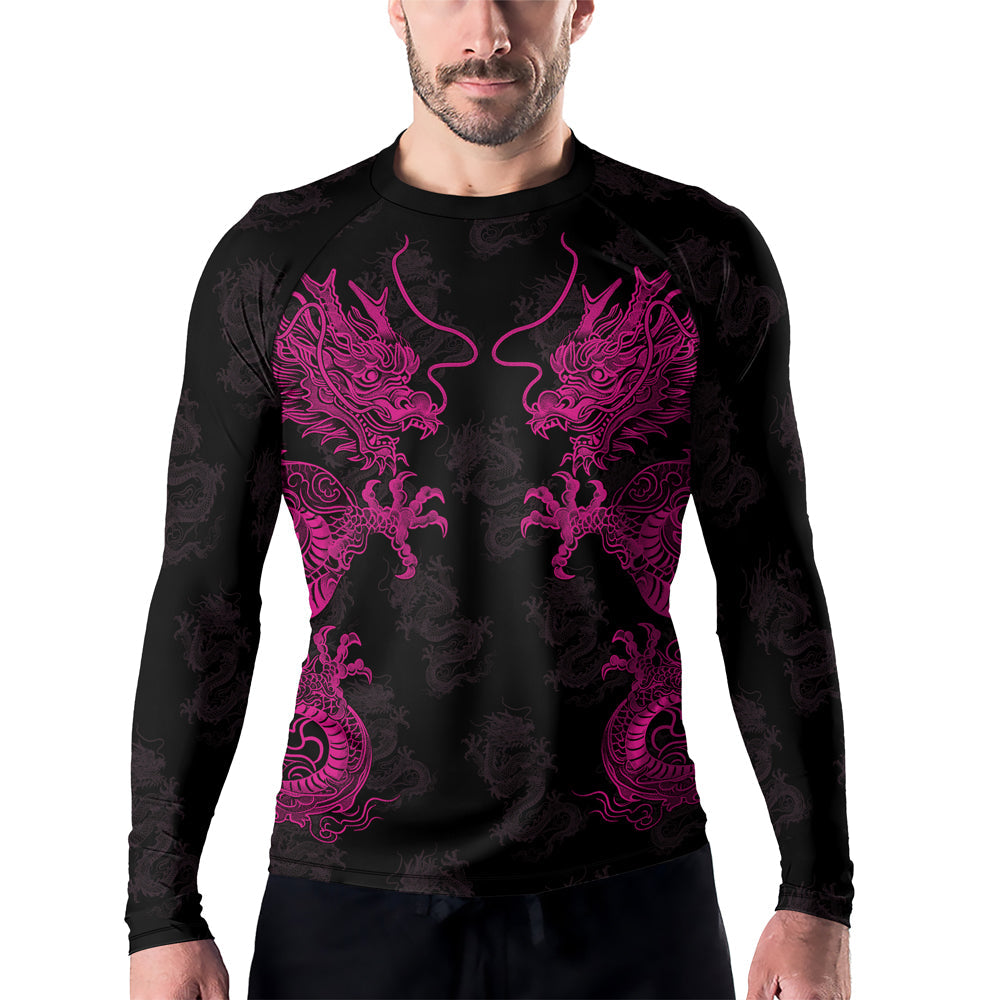 Rashninja Dragon Twilight Guardian Men's Long Sleeve Rash Guard