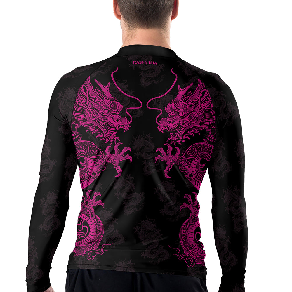 Rashninja Dragon Twilight Guardian Men's Long Sleeve Rash Guard