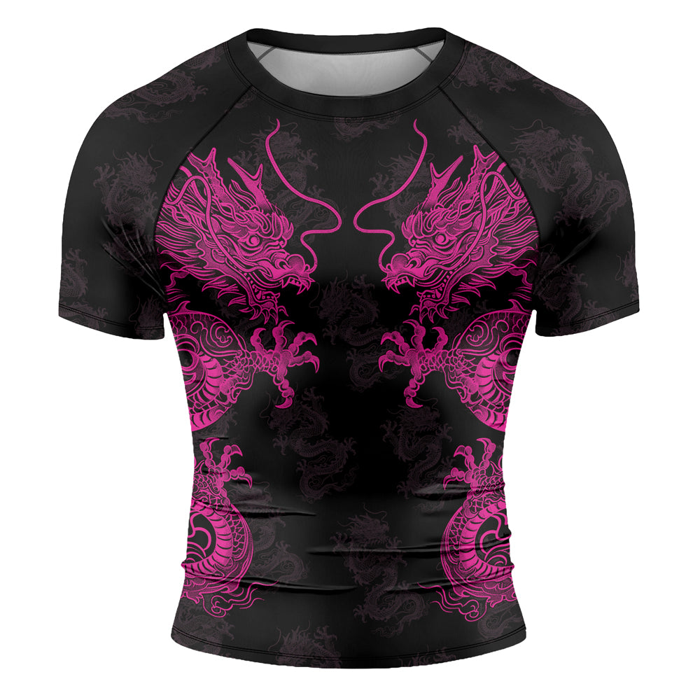 Rashninja Dragon Twilight Guardian Men's Short Sleeve Rash Guard