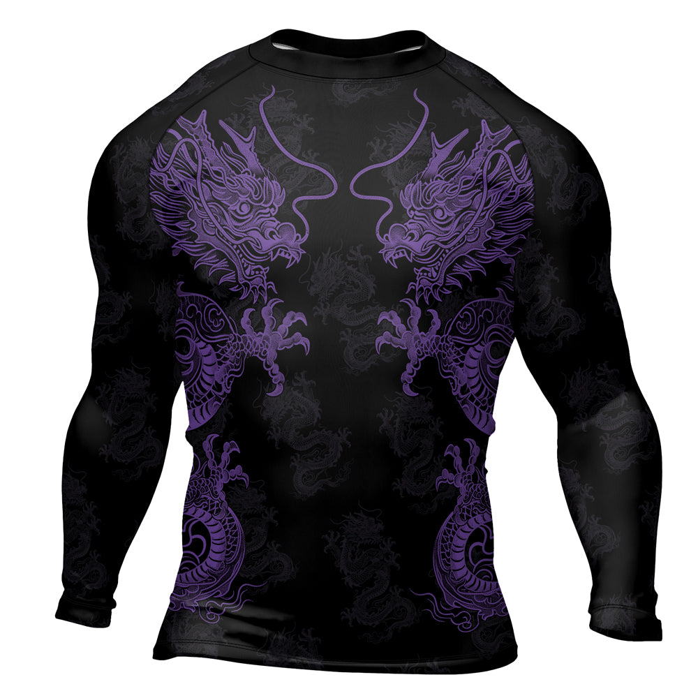 Rashninja Dragon Twilight Guardian Men's Long Sleeve Rash Guard