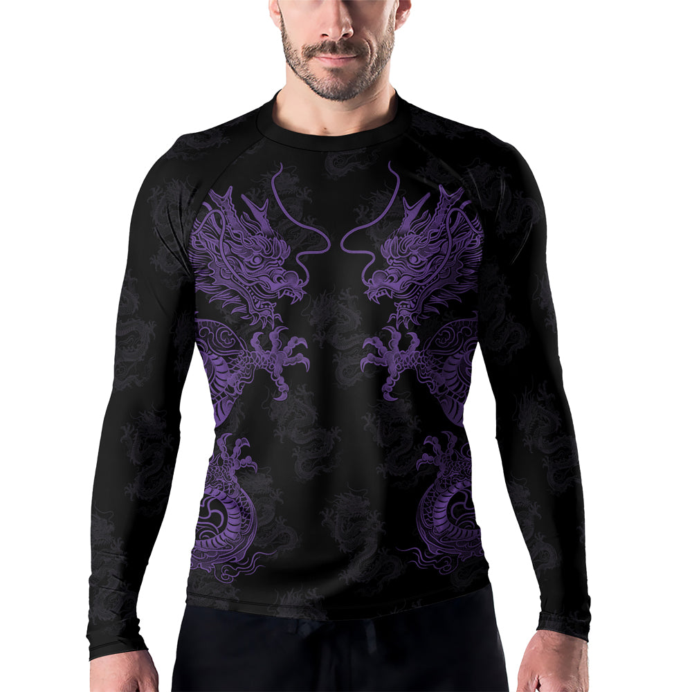 Rashninja Dragon Twilight Guardian Men's Long Sleeve Rash Guard