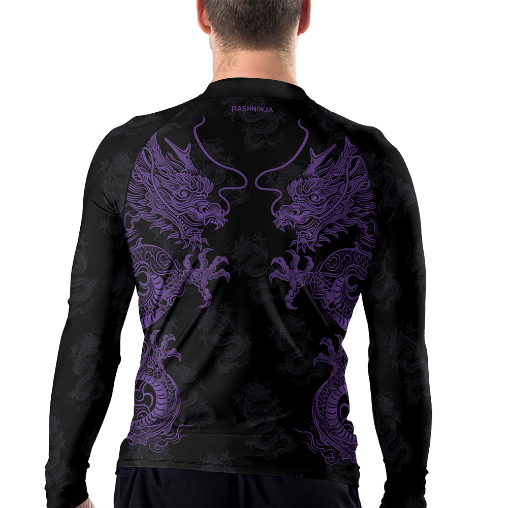 Rashninja Dragon Twilight Guardian Men's Long Sleeve Rash Guard