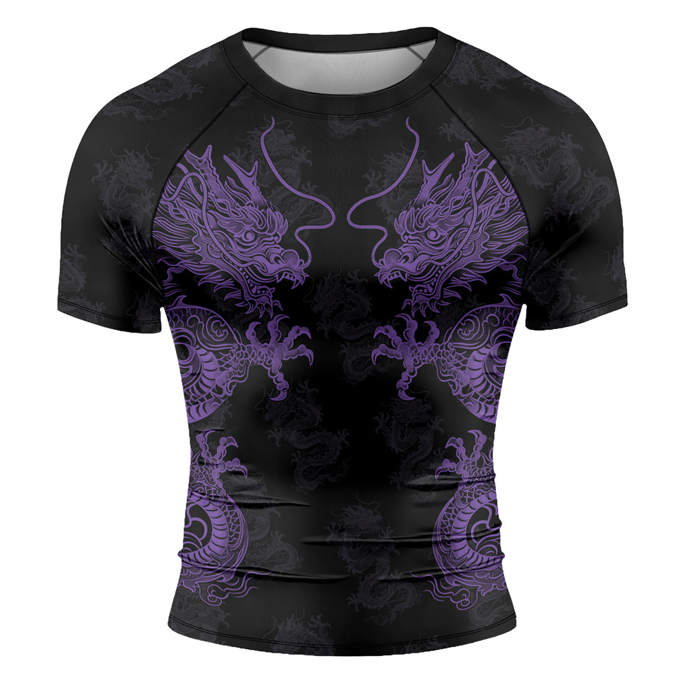 Rashninja Dragon Twilight Guardian Men's Short Sleeve Rash Guard