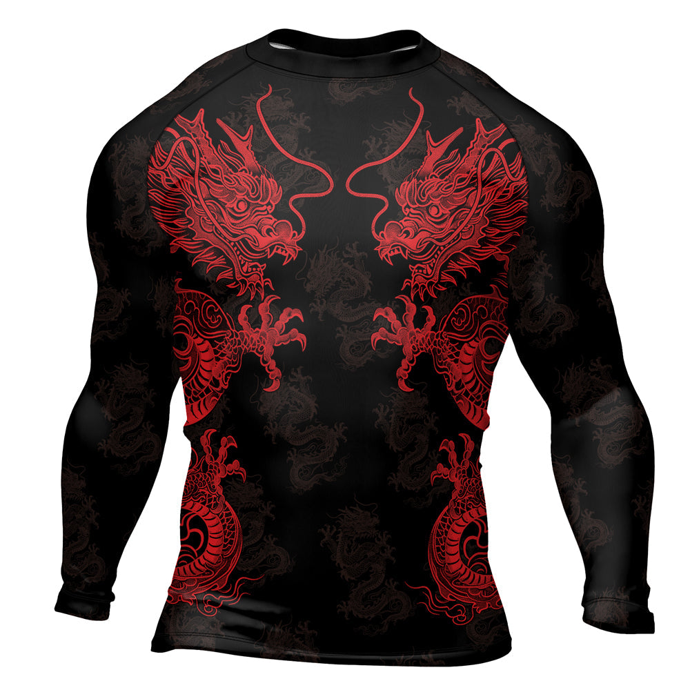 Rashninja Dragon Twilight Guardian Men's Long Sleeve Rash Guard