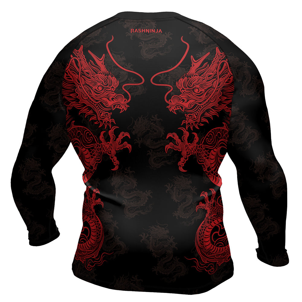 Rashninja Dragon Twilight Guardian Men's Long Sleeve Rash Guard