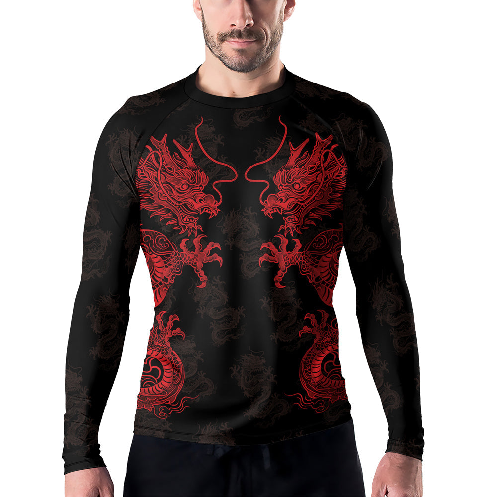 Rashninja Dragon Twilight Guardian Men's Long Sleeve Rash Guard