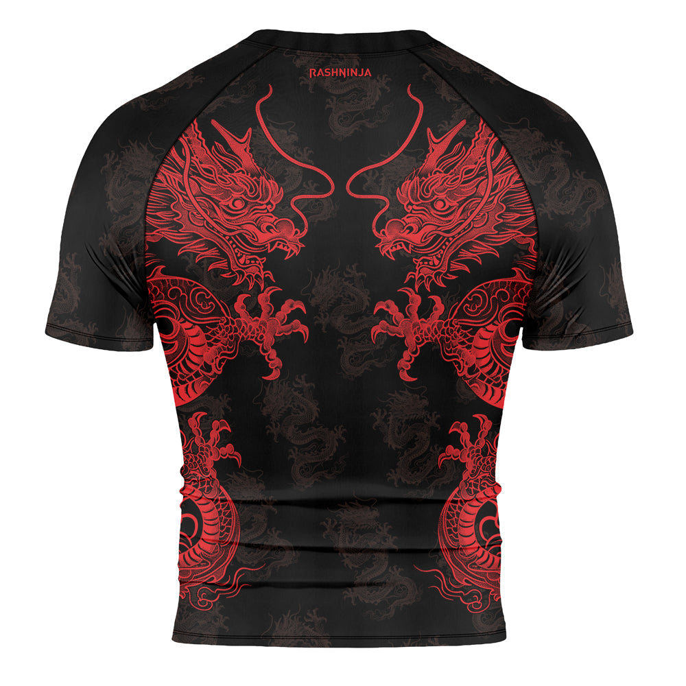 Rashninja Dragon Twilight Guardian Men's Short Sleeve Rash Guard