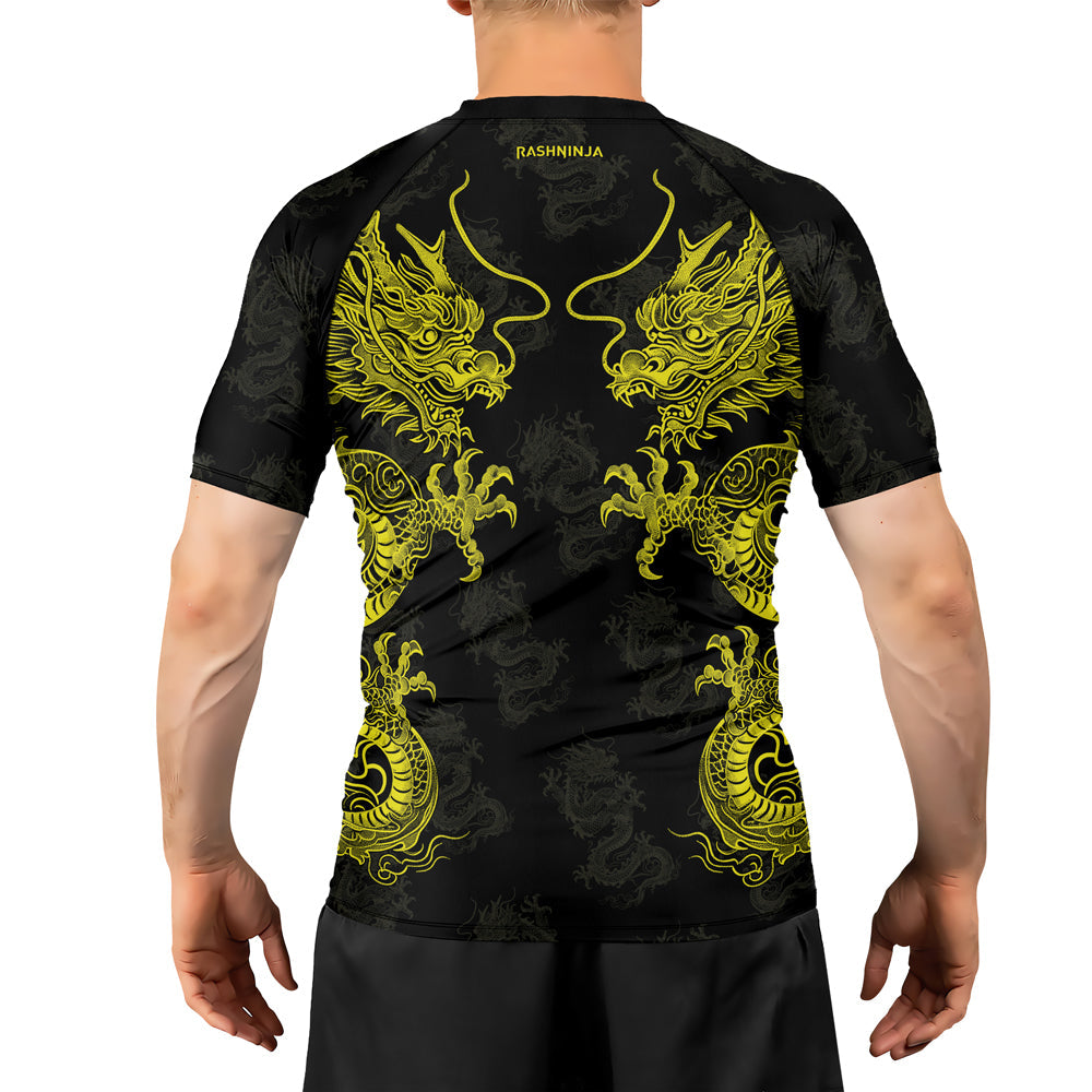 Rashninja Dragon Twilight Guardian Men's Short Sleeve Rash Guard